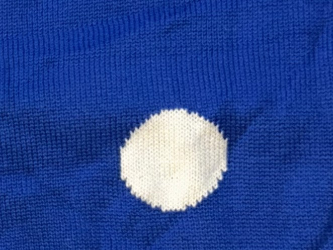 Handcrafted Blue Sofa Throw with Classic Polka Dots